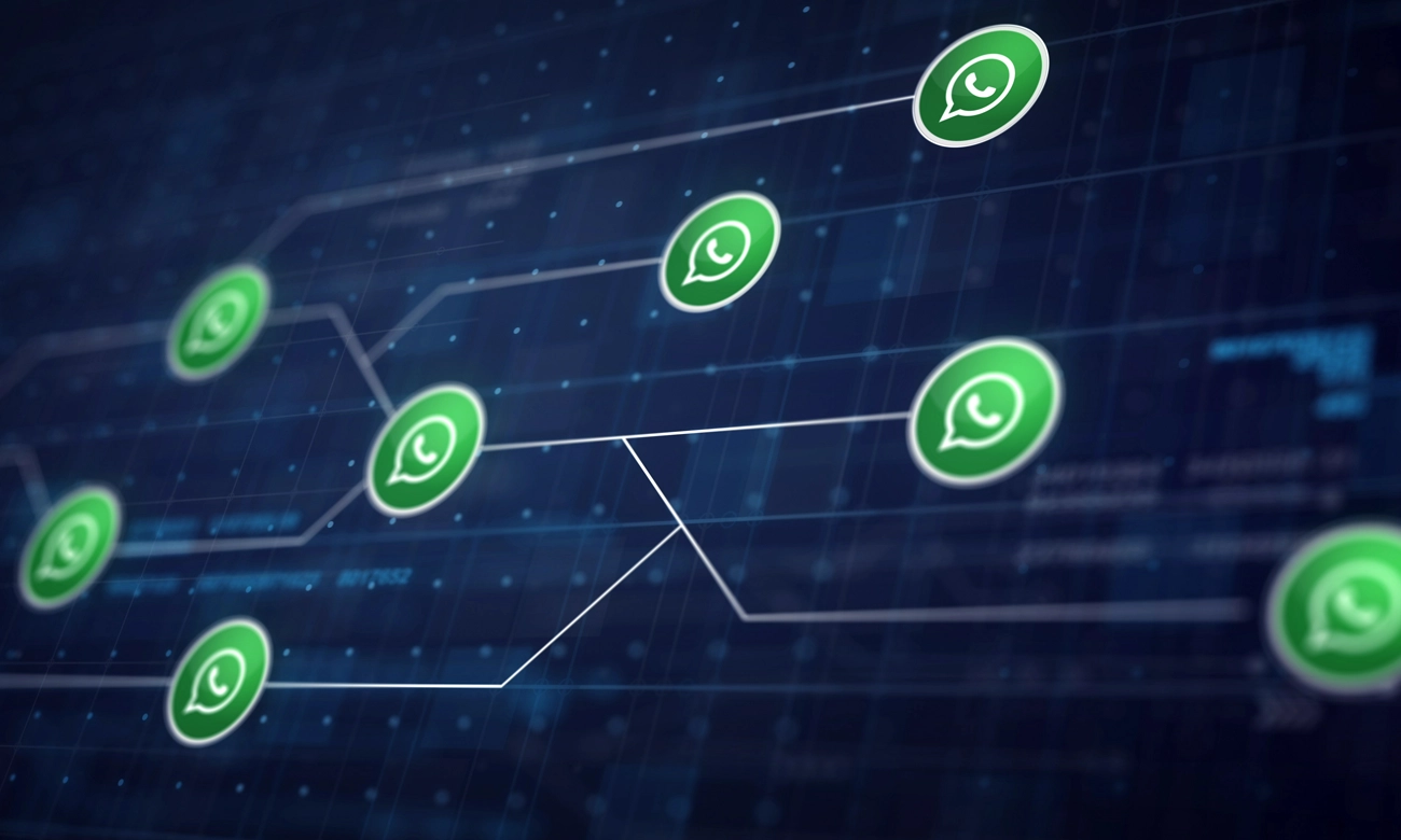 ilustrasi orang memakai whatsapp Business