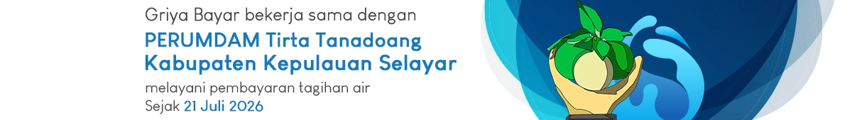 griya bayar melayani pembayaran tagihan PDAM Kab. kepulauan selayar